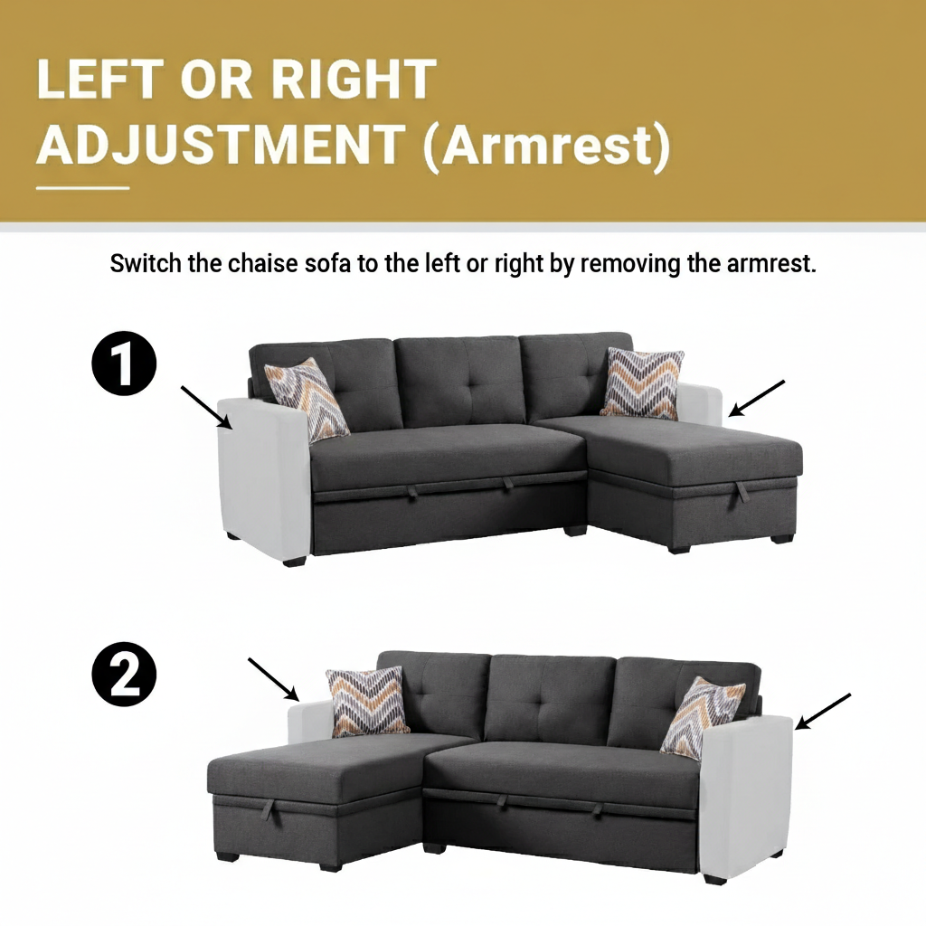 L-Shaped Sofa L Shape Sofa Bed — gambar 4