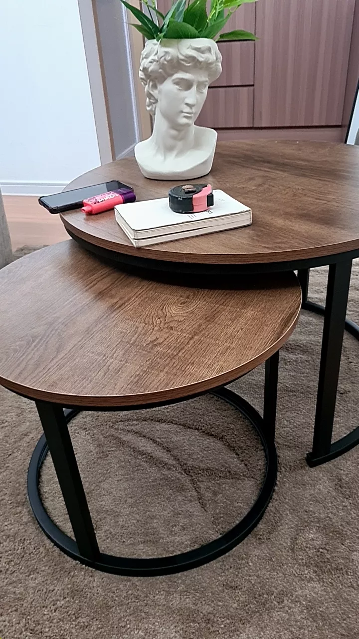 AMERICANO Coffee Table Meja Kopi Ruang Tamu Meja — gambar 5