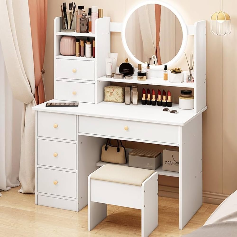 Dressing Table With Mirror Meja Solek Drawer Storage Meja Make Up Table