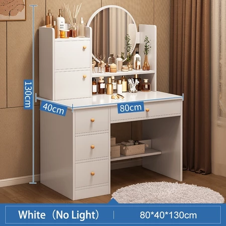 Dressing Table With Mirror Meja Solek Drawer Storage Meja Make Up Table — gambar 8