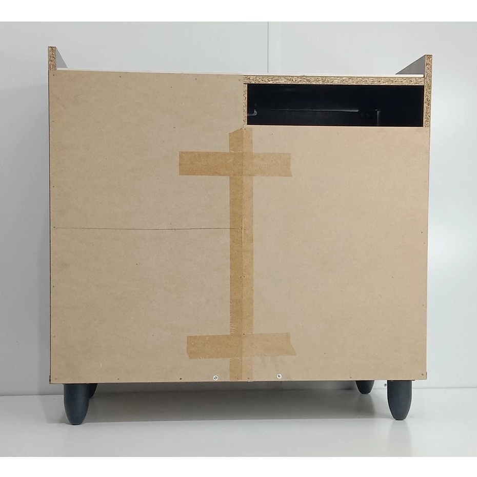 Kabinet Gas 3 Pintu | Gas Cabinet Dapur – Rak Penyimpanan+Meja Marmar Modern 3‑Door — gambar 2