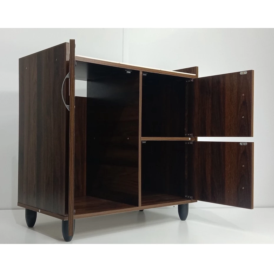 Kabinet Gas 3 Pintu | Gas Cabinet Dapur – Rak Penyimpanan+Meja Marmar Modern 3‑Door — gambar 6