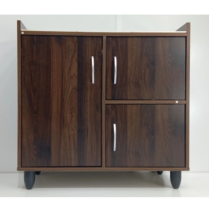 Kabinet Gas 3 Pintu | Gas Cabinet Dapur – Rak Penyimpanan+Meja Marmar Modern 3‑Door — gambar 11