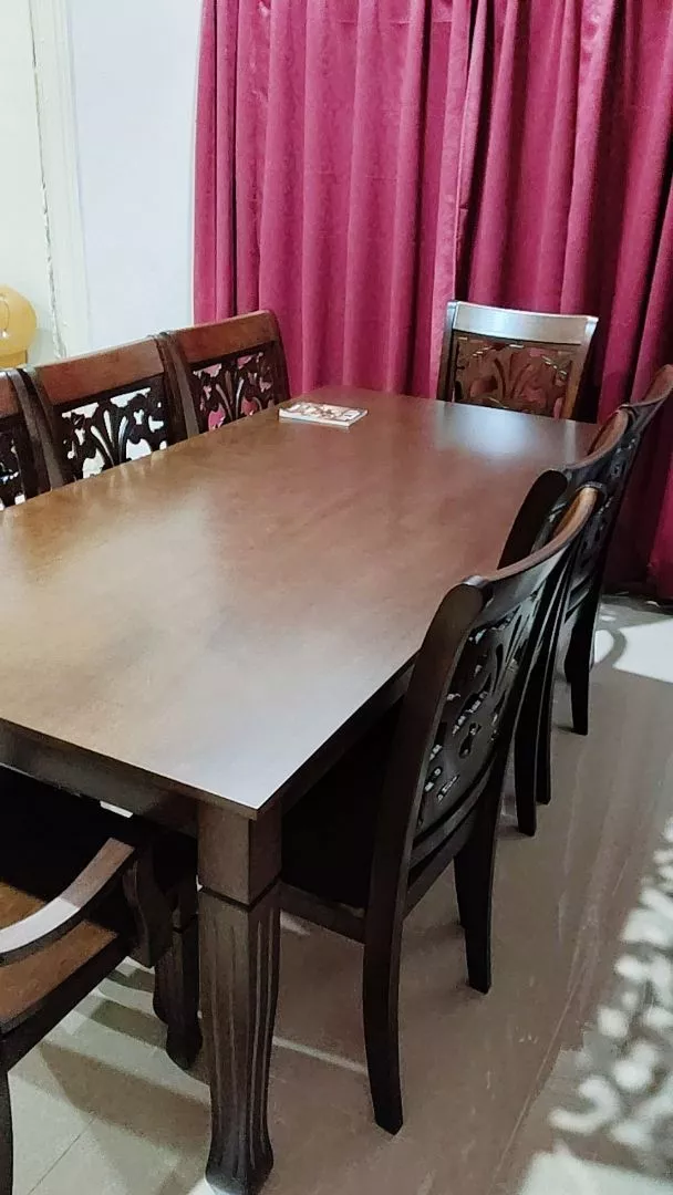 Dining Set 8 Seater 1 + 6 + 2 — gambar 4