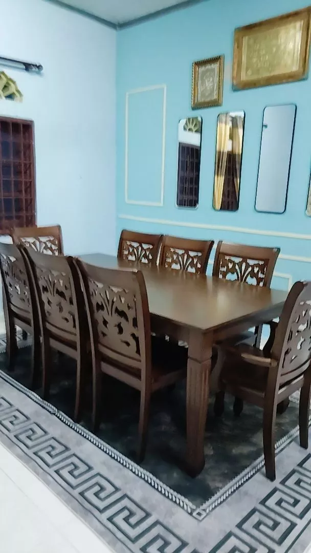 Dining Set 8 Seater 1 + 6 + 2 — gambar 5